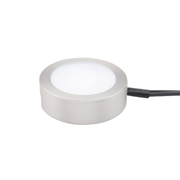 WAC Lighting LED Puck Light w/ Single 6" Lead Wire and 72" Power Cord - 240 Lumens - 4W - CCT Selectable - 120V - Brushed Nickel