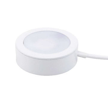 WAC Lighting LED Puck Light w/ Single 6" Lead Wire and 72" Power Cord - 240 Lumens - 4W - CCT Selectable - 120V - White
