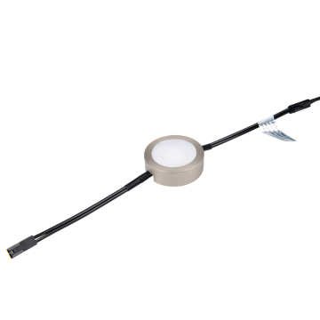 WAC Lighting LED Puck Light w/ Double 6" Lead Wire - 240 Lumens - 4W - CCT Selectable - 120V - Brushed Nickel