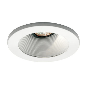 WAC Lighting 4" Low Voltage Round Step Baffle Gimbal Downlight Trim - White