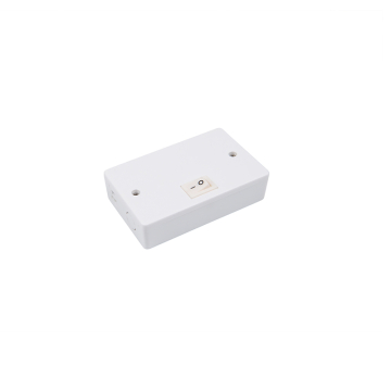 WAC Lighting Hardwired Box with On/Off Switch for Line Voltage Puck Light - White