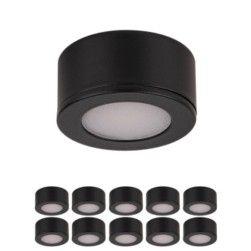 WAC Lighting Mini Puck LED Puck Light - 10 Pack - 95 Lumens - 20W - 3000K - 24V - Black