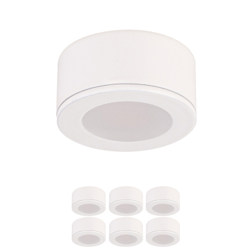 WAC Lighting Mini Puck LED Puck Light - 6 Pack - 95 Lumens - 12W - 3000K - 24V - White