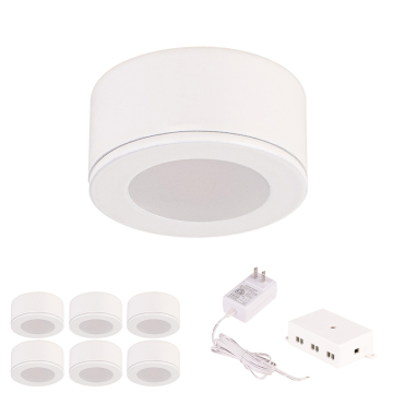 WAC Lighting Mini Puck LED Puck Light - 6 Pack Kit - 95 Lumens - 12W - 3000K - 24V - White