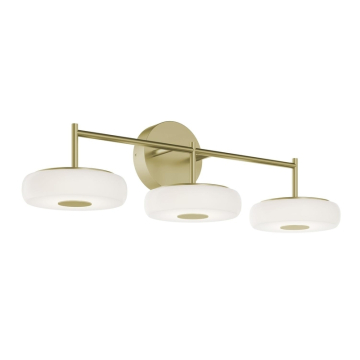 AFX June 3-Light LED Vanity Light - 1,800 Lumens - 30W - CCT Selectable - 120-277V - Light Antique Brass