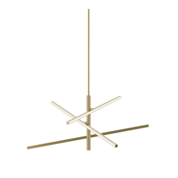 AFX Knoll 36" LED Pendant - 2,200 Lumens - 50W - CCT Selectable - 120-277V - Light Antique Brass