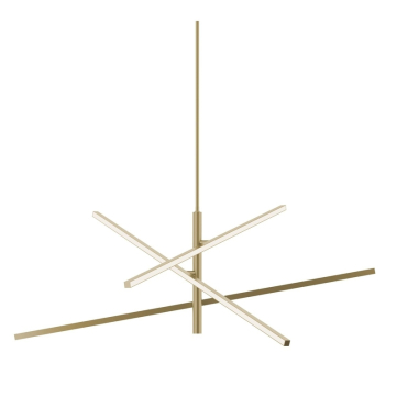 AFX Knoll 48" LED Pendant - 2,600 Lumens - 60W - CCT Selectable - 120-277V - Light Antique Brass