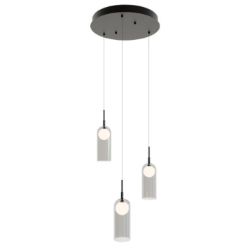 AFX Kiran 3-Light Round LED Pendant - 3000K - 120V - Black
