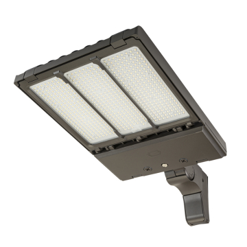 Keystone XFit OpticSwap LED Area Light - 40,650 Max Lumens - 185 | 210 | 290W - Pole Mount - Type III, IV + V Included - 120-277V - Bronze