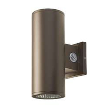 Keystone Sentinel 4” Direct/Indirect Wall Mount Cylinder - Photocell - 12 | 16 | 20W - CCT Selectable - 120-277V - Bronze