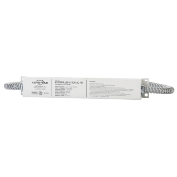 Keystone 5W Emergency Backup Driver for LED Downlights - Dual Flex Cables - 500 Lumens