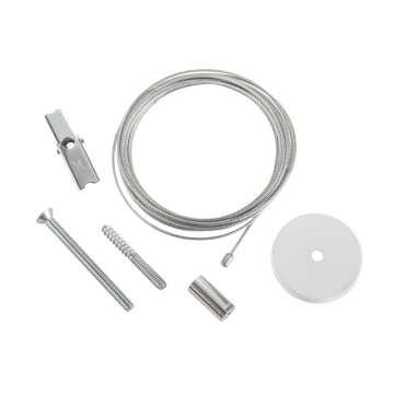 Keystone 2" Circular Canopy Cover Non-Feed Kit - Drywall / Stud Mount - White