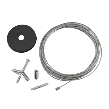 Keystone 2" Circular Canopy Cover Non-Feed Kit - Drywall / Stud Mount - Black