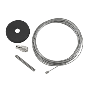 Keystone 2" Circular Canopy Cover Non-Feed Kit - Masonry Mount - Black