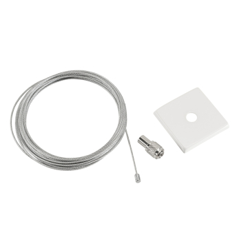 Keystone 2" Square Canopy Cover Non-Feed Kit - Masonry Mount - White