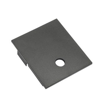 Keystone End Cap for Series A Linear Arch Fixtures - Emergency Test Button - Black
