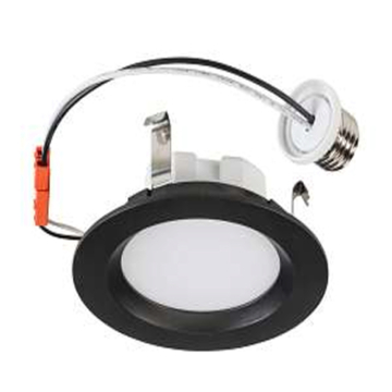 Keystone Aviva 4" Round LED Wafer Retrofit Downlight - Regressed Smooth Trim - Wattage & CCT Selectable - 120V - Black