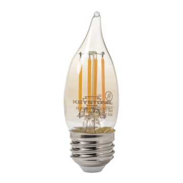 Keystone CA11 LED Filament Bulb - E26 - 4.5W - 2200K - Amber