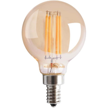 Keystone G16.5 Globe LED Filament Bulb - E12 - 4.5W - 2200K - Amber