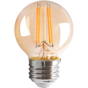 Keystone G16.5 Globe LED Filament Bulb - E26 - 4.5W - 2200K - Amber
