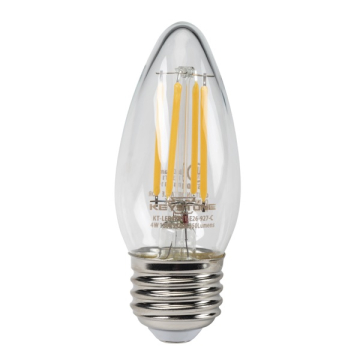 Keystone B11 LED Filament Bulb - E26 - 4W - 2700K - Clear