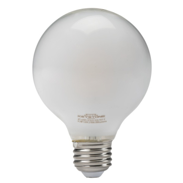 Keystone G25 Globe LED Filament Bulb - E26 - 5.5W - 2700K - Frosted