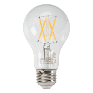 Keystone A19 LED Filament Bulb - E26 - 8W - 2700K - Clear