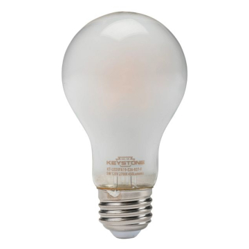 Keystone A19 LED Filament Bulb - E26 - 8W - 5000K - Frosted