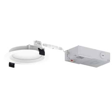 Keystone 4" Round LED Recessed Wafer Downlight - 8.5 | 9.5 | 10.5W - CCT Selectable - 120-277V - White