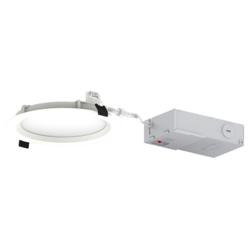 Keystone LED Recessed Wafer Downlight - 6" Round - CCT Selectable - 13W - 120V - Phase Dimming