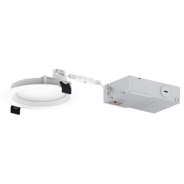 Keystone LED Recessed Wafer Downlight - 4" Round - CCT Selectable - 9W - 120V - Phase Dimming