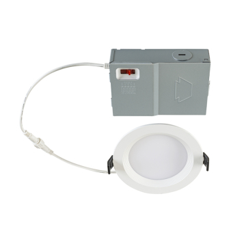 Keystone LED Wafer Downlight - 4" Round - CCT Selectable - 9W - 120V - Phase Dimming - Baffled