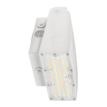 Keystone LED Adjustable Wall Pack - 35 | 25 | 15W - CCT Selectable - Photocell - 120-277V - White