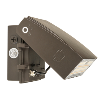 Keystone LED Adjustable Wall Pack - 35 | 25 | 15W - CCT Selectable - Photocell - 120-277V - Bronze