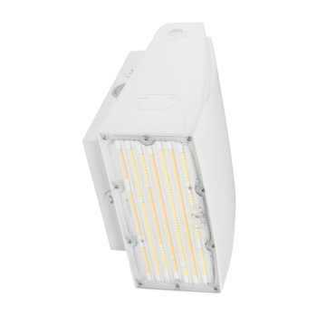 Keystone LED Adjustable Wall Pack - 75 | 60 | 45W - CCT Selectable - Photocell - 120-277V - White