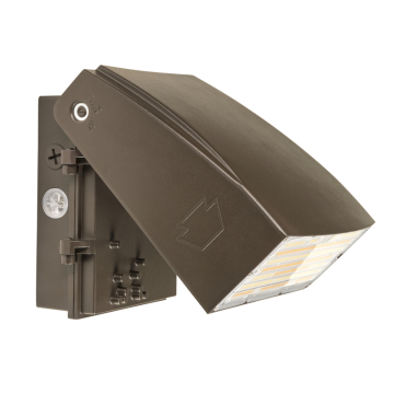 Keystone LED Adjustable Wall Pack - 75 | 60 | 45W - CCT Selectable - Photocell - 120-277V - Bronze