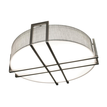 AFX Lambert 16" LED Flush Mount - Battery Backup - 30W - CCT Selectable - 120-277V - Satin Nickel