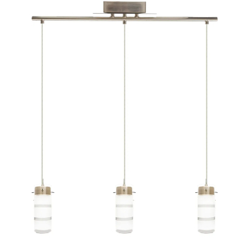 Westgate LCFB LED 3-Light Linear Cylinder Pendant Light - 36W - CCT Selectable - 2,430 Lumens - 120V - Brushed Nickel