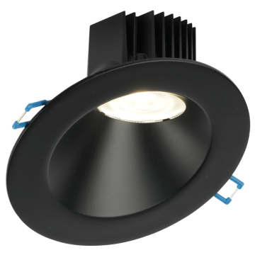 Lotus 4" Round Sloped Regressed LED Downlight - 15W - Dim To Warm / 3K-18K - 1,280 Lumens - 120V - Black