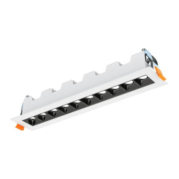 Westgate LDLS LED 10-Light Mini Optic Linear Downlight - 18W - CCT Selectable - 1,200 Lumens - 120V - White / Black