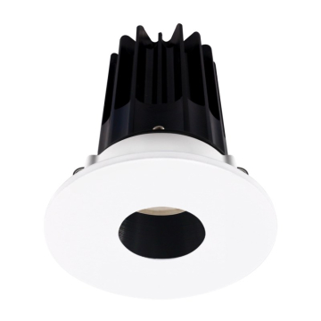 Lotus 2" LED Recessed Downlight - 8W - 2700K - 580 Lumens - Black Reflector - Pinhole Trim - 120V
