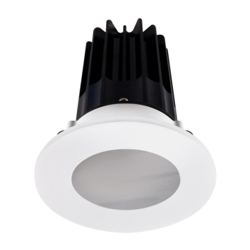 Lotus 2" LED Recessed Downlight - 8W - 4000K - White Reflector - White Shower Trim - 120V