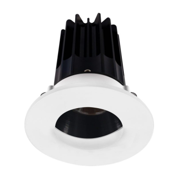 Lotus 2" LED Recessed Downlight - 8W - 2700K - 580 Lumens - Black Reflector - Wall Wash Trim - 120V
