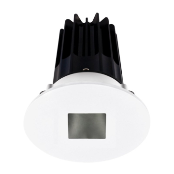 Lotus 2" LED Recessed Downlight - 8W - 3000K - 600 Lumens - Chrome Reflector - Square Hole Trim - 120V