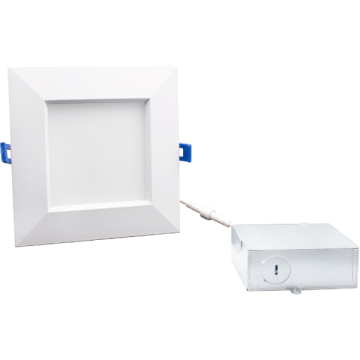 Lotus 12W 6" Super Thin Budget Square LED Downlight - CCT Selectable - 1,050 Lumens - 120V - Baffle