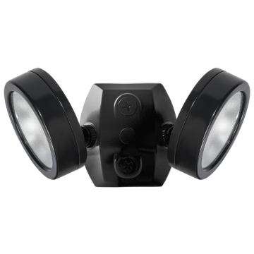 RAB LESLIE Dual Head LED Flood Light - 2 x 13W - 5000K - 120V - Black