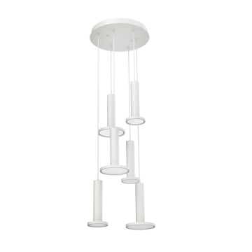AFX Luna 6-Light LED Round Pendant - 3000K - 120V - White