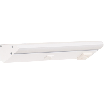 Task Lighting 10.5" Lighted Power Strip w/ Switch - 1 White Single Receptacle - 4000K - 200 Lumens - 120V - White