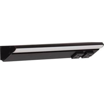 Task Lighting 12.5" 6W Lighted Power Strip - 2 Receptacles - CCT Tunable (27K thru 50K) - 12V - Black