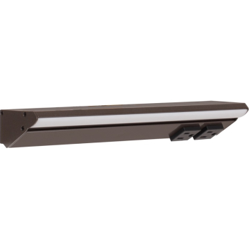 Task Lighting 12.5" 6W Lighted Power Strip - 2 Receptacles - CCT Tunable (27K thru 50K) - 12V - Bronze